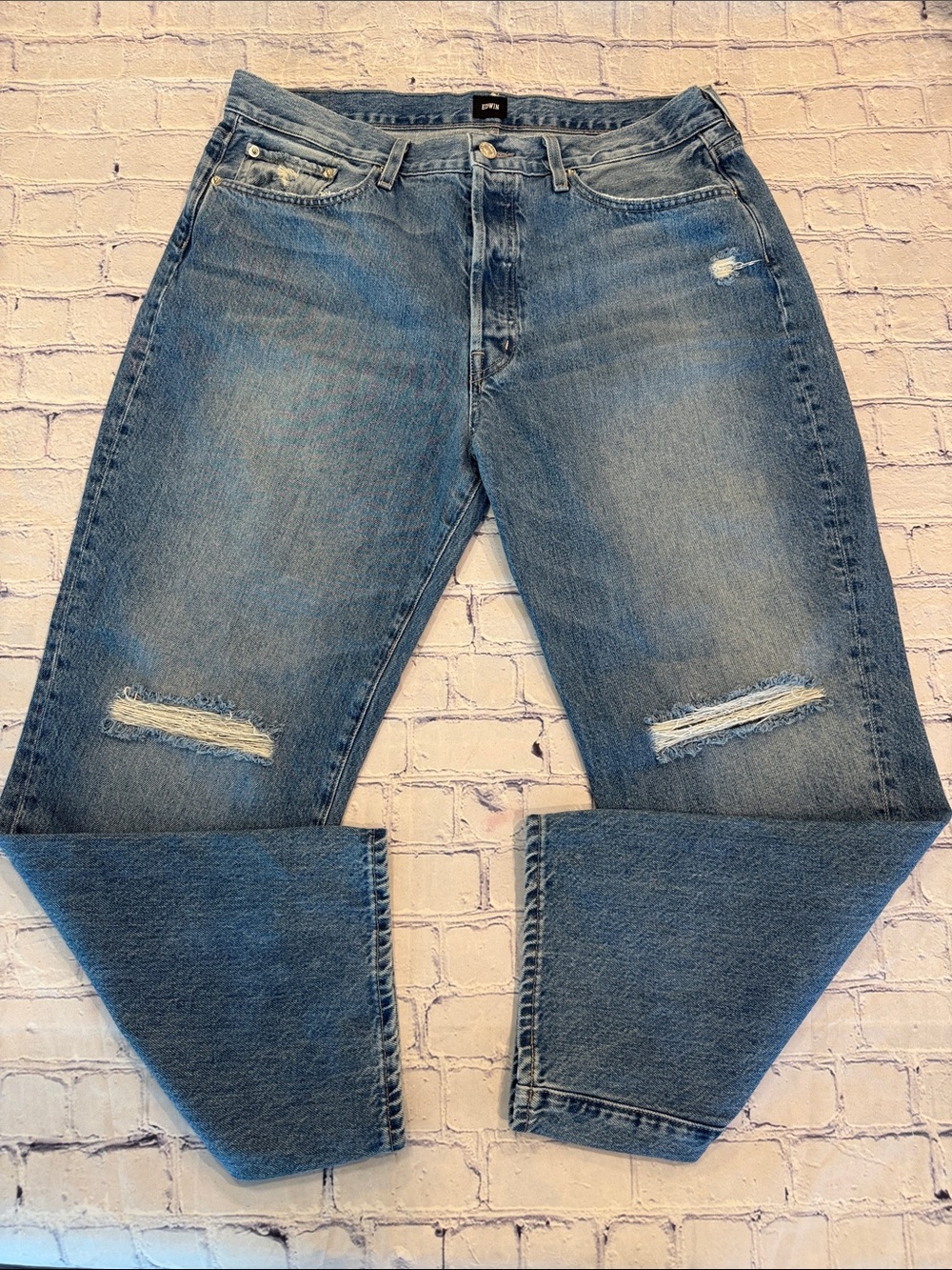 Edwin Woman’s Blue Relaxed Fit Kali Ankle Quest 33x27 | Excellent Used | Cotton